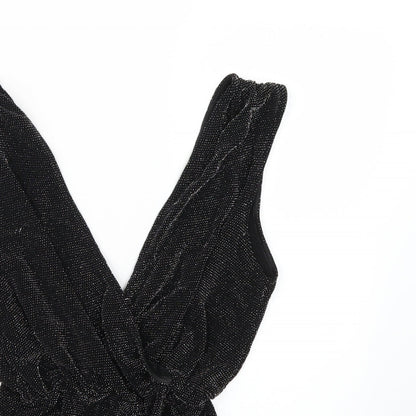 Womens UK Size 8 Atmosphere Black Basic Blouse