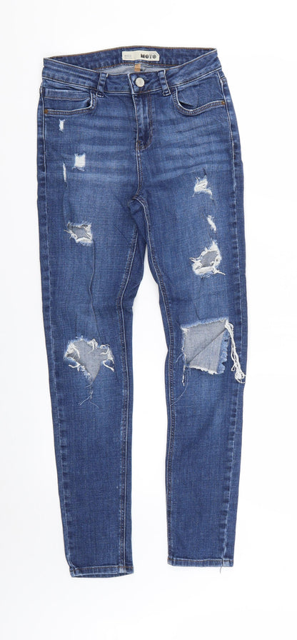 Mens UK Size 26 Topshop Regular Fit Skinny Blue Jeans