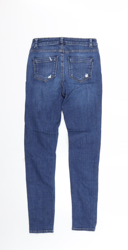 Mens UK Size 26 Topshop Regular Fit Skinny Blue Jeans