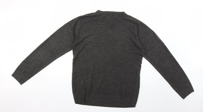 Easy Mens Grey   Pullover Jumper Size M