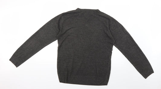 Easy Mens Grey   Pullover Jumper Size M