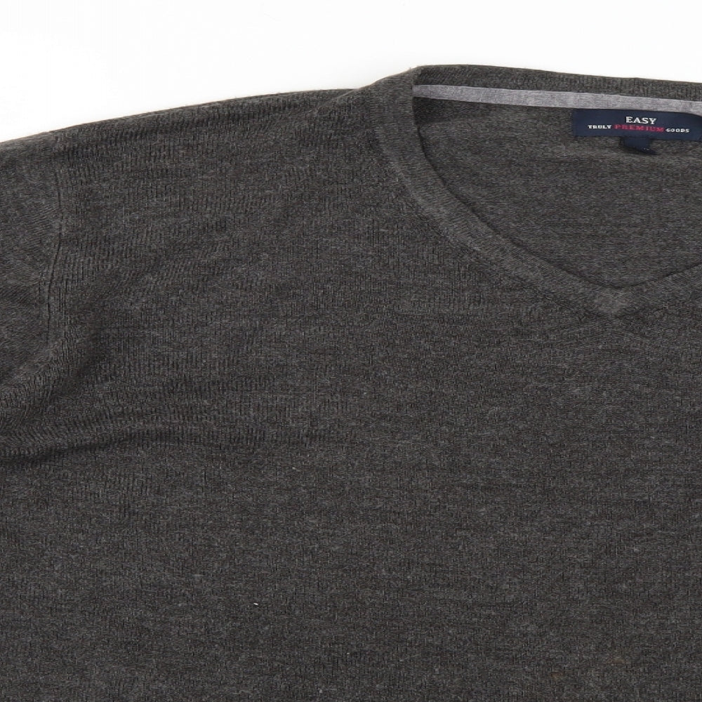 Easy Mens Grey   Pullover Jumper Size M