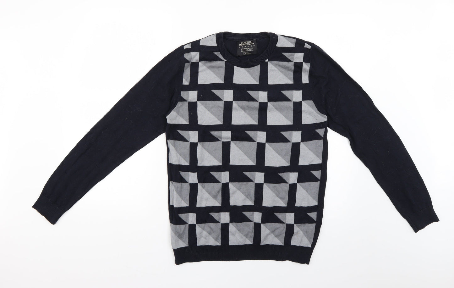Burton Mens Multicoloured Geometric  Pullover Jumper Size S