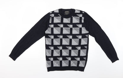 Burton Mens Multicoloured Geometric  Pullover Jumper Size S