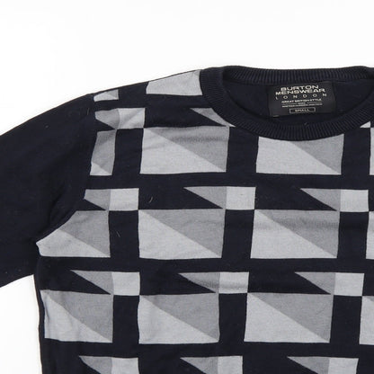 Burton Mens Multicoloured Geometric  Pullover Jumper Size S