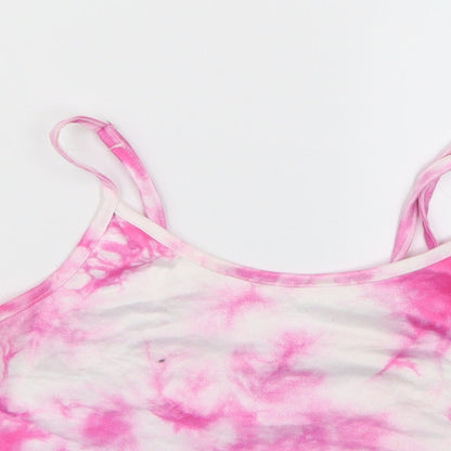 SheIn Womens Pink Geometric  Basic T-Shirt Size XS