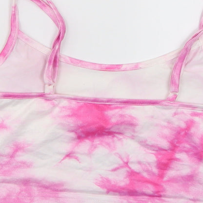 SheIn Womens Pink Geometric  Basic T-Shirt Size XS