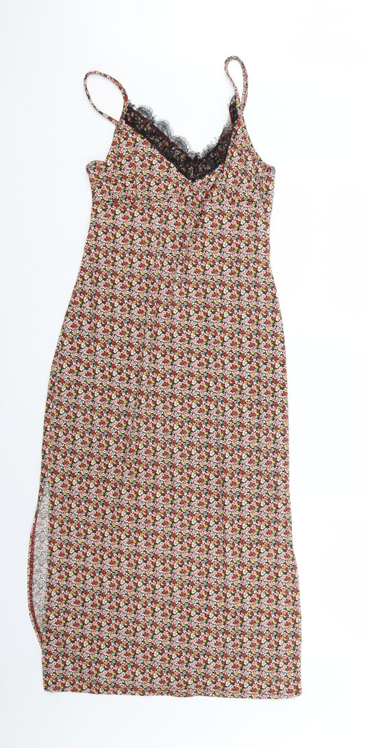 Miss Selfridge Womens Multicoloured Floral  Bodycon