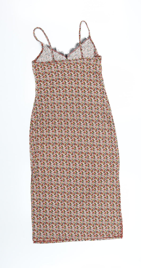 Miss Selfridge Womens Multicoloured Floral  Bodycon