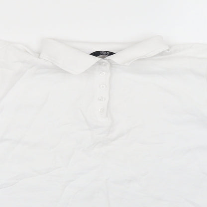 isle Girls White   Basic Polo Size 15-16 Years