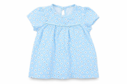 George Baby Blue Geometric  Fit & Flare  Size 9-12 Months