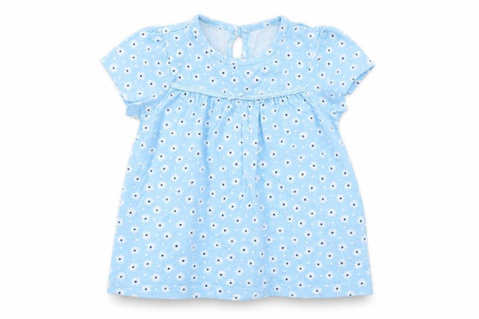 George Baby Blue Geometric  Fit & Flare  Size 9-12 Months
