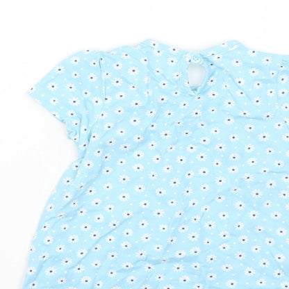 George Baby Blue Geometric  Fit & Flare  Size 9-12 Months