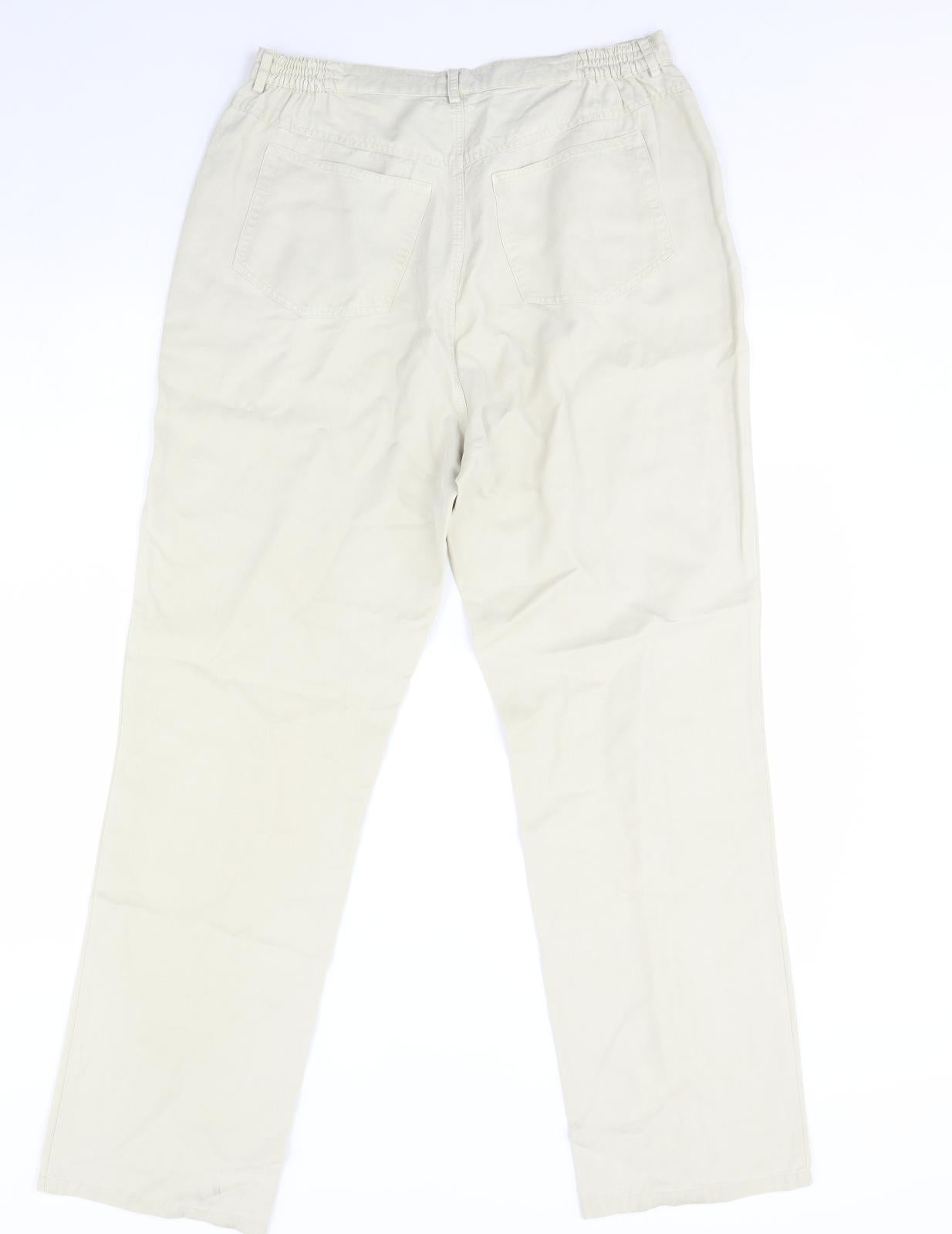 Femme Womens Beige   Trousers  Size 14 L28 in