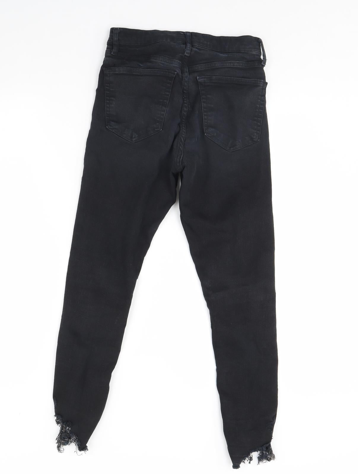 Topshop Womens Black  Denim Skinny Jeans Size 28 L28 in