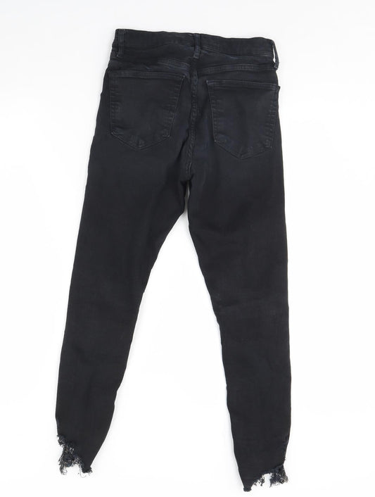 Topshop Womens Black  Denim Skinny Jeans Size 28 L28 in
