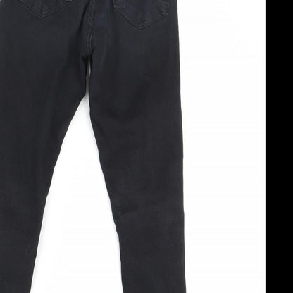 Topshop Womens Black  Denim Skinny Jeans Size 28 L28 in