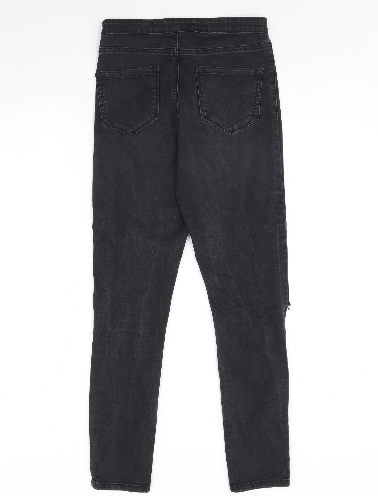 Denim & Co. Womens Black  Denim Skinny Jeans Size 12 L28 in