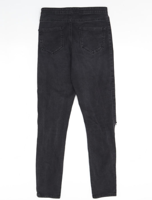 Denim & Co. Womens Black  Denim Skinny Jeans Size 12 L28 in