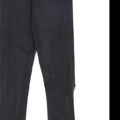 Denim & Co. Womens Black  Denim Skinny Jeans Size 12 L28 in