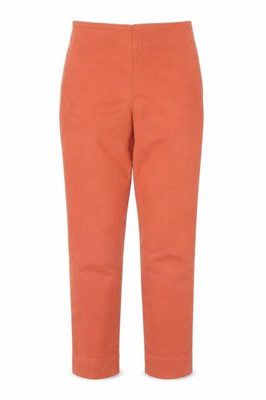 Front view of ASOS women’s orange denim skinny jeans, size UK 6, 28-inch leg