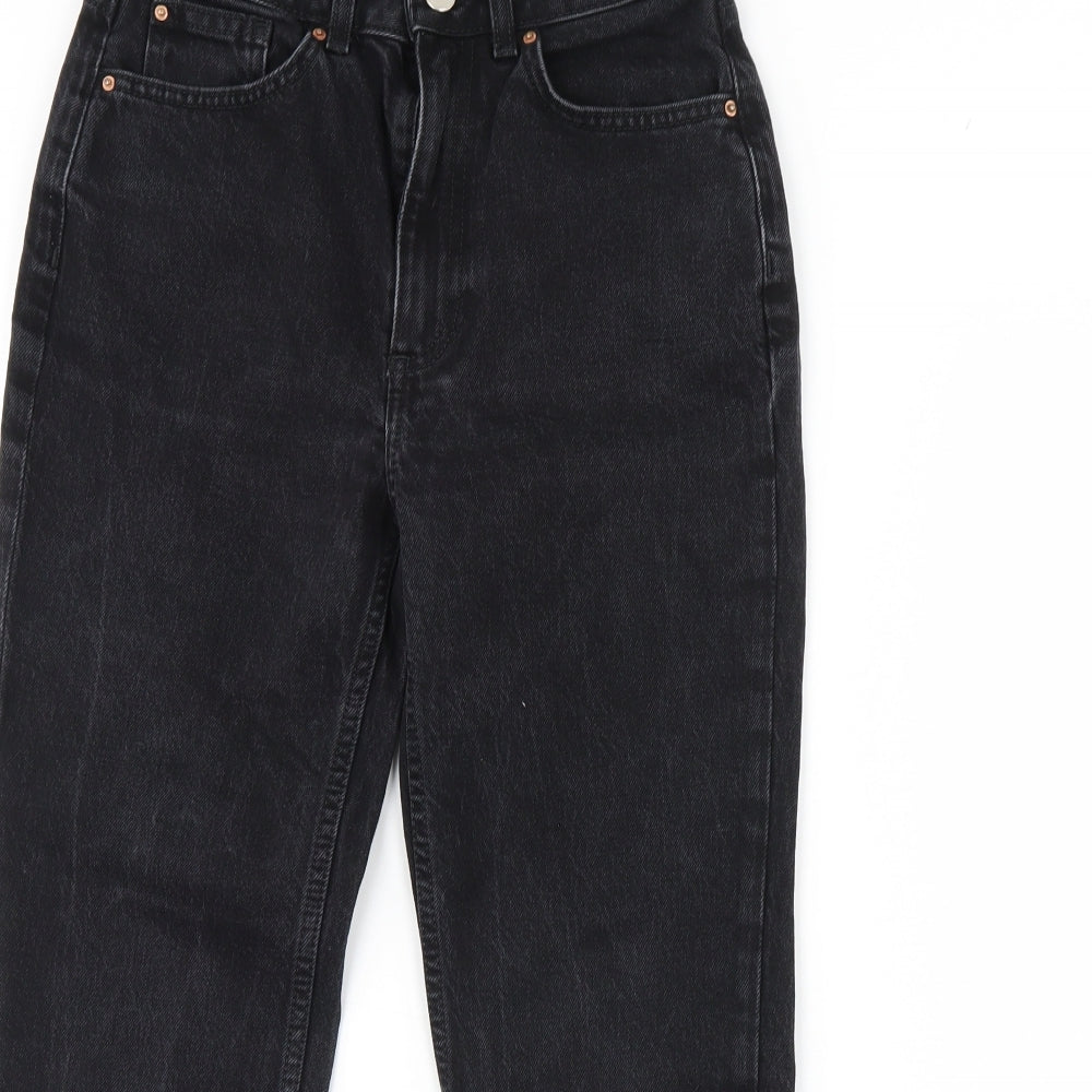 Denim & Co. Womens Black  Denim Straight Jeans Size 8 L28 in