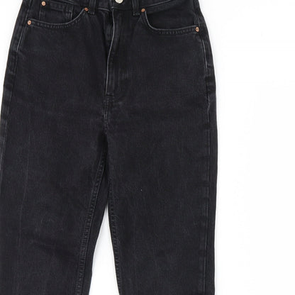 Denim & Co. Womens Black  Denim Straight Jeans Size 8 L28 in