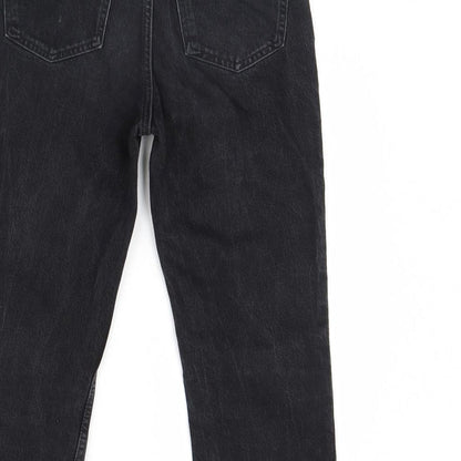 Denim & Co. Womens Black  Denim Straight Jeans Size 8 L28 in