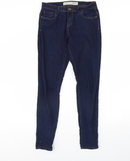 Denim & Co. Womens Blue  Denim Skinny Jeans Size 10 L30 in