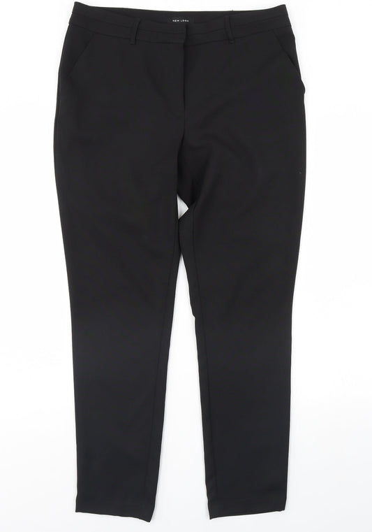 New Look Womens Black   Dress Pants Trousers Size 14 L30 in