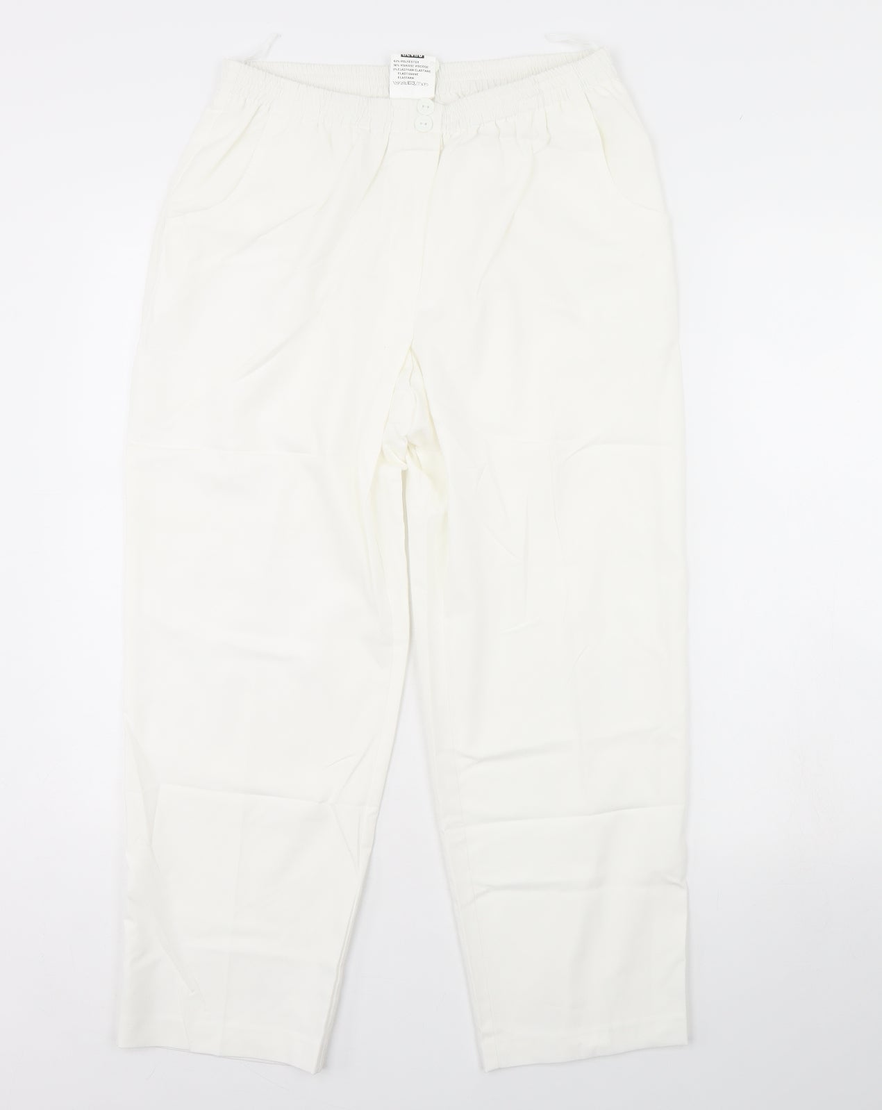 Womens UK Size 16 Preworn Regular Fit  Ivory Trousers