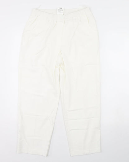 Womens UK Size 16 Preworn Regular Fit  Ivory Trousers