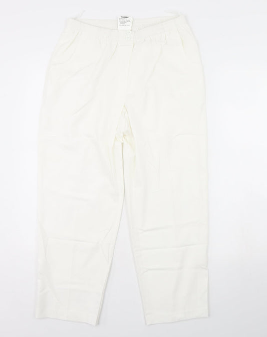 Womens UK Size 16 Preworn Regular Fit  Ivory Trousers