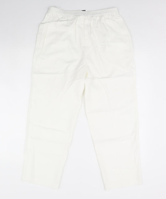 Womens UK Size 16 Preworn Regular Fit  Ivory Trousers