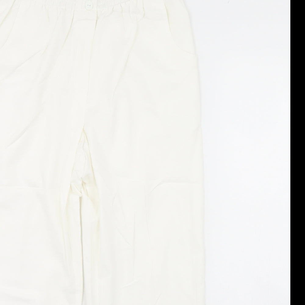 Womens UK Size 16 Preworn Regular Fit  Ivory Trousers