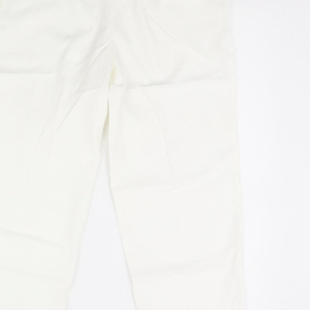 Womens UK Size 16 Preworn Regular Fit  Ivory Trousers