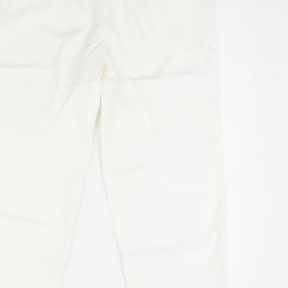 Womens UK Size 16 Preworn Regular Fit  Ivory Trousers