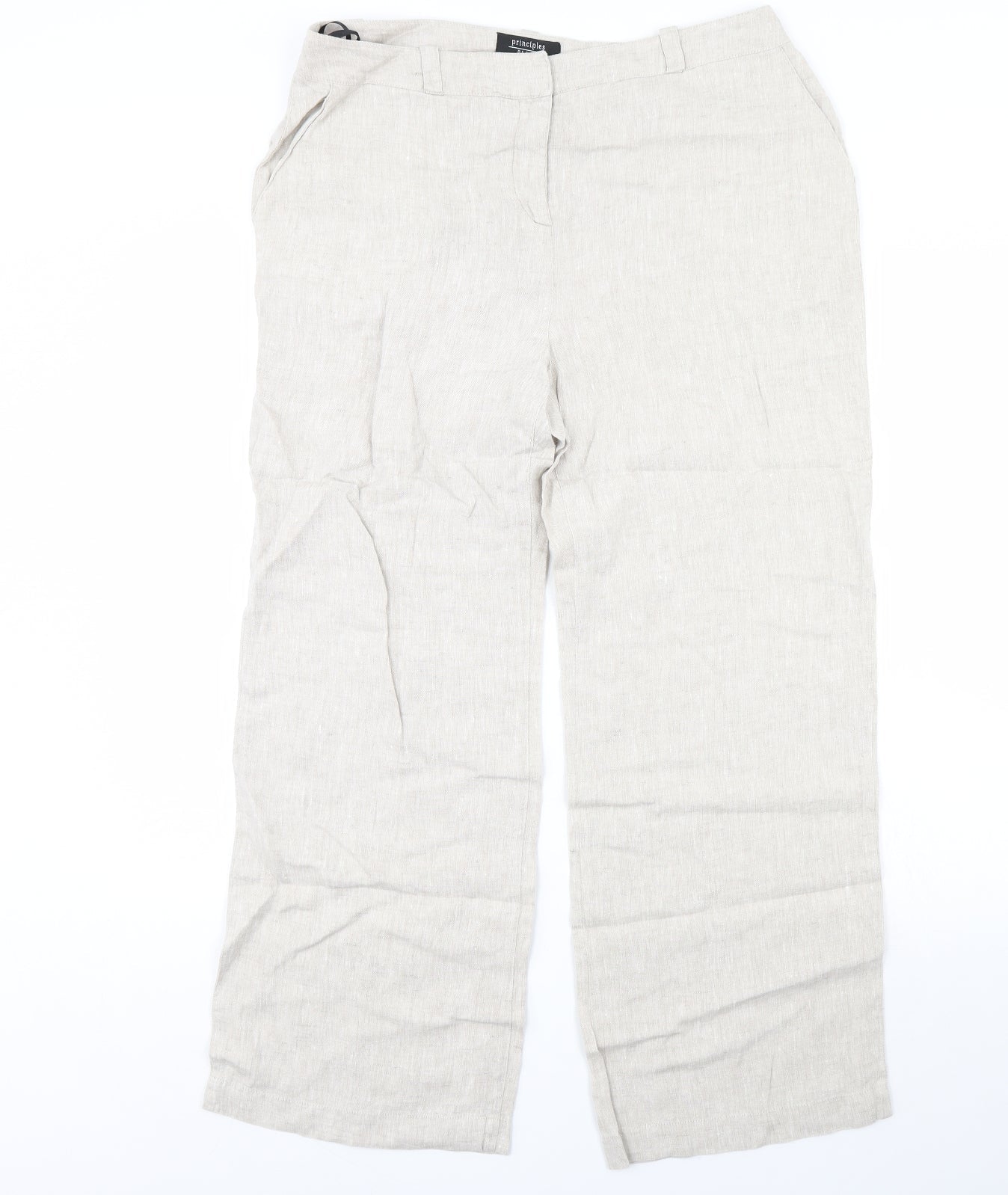 Womens UK Size 14 Principles Regular Fit  Beige Trousers