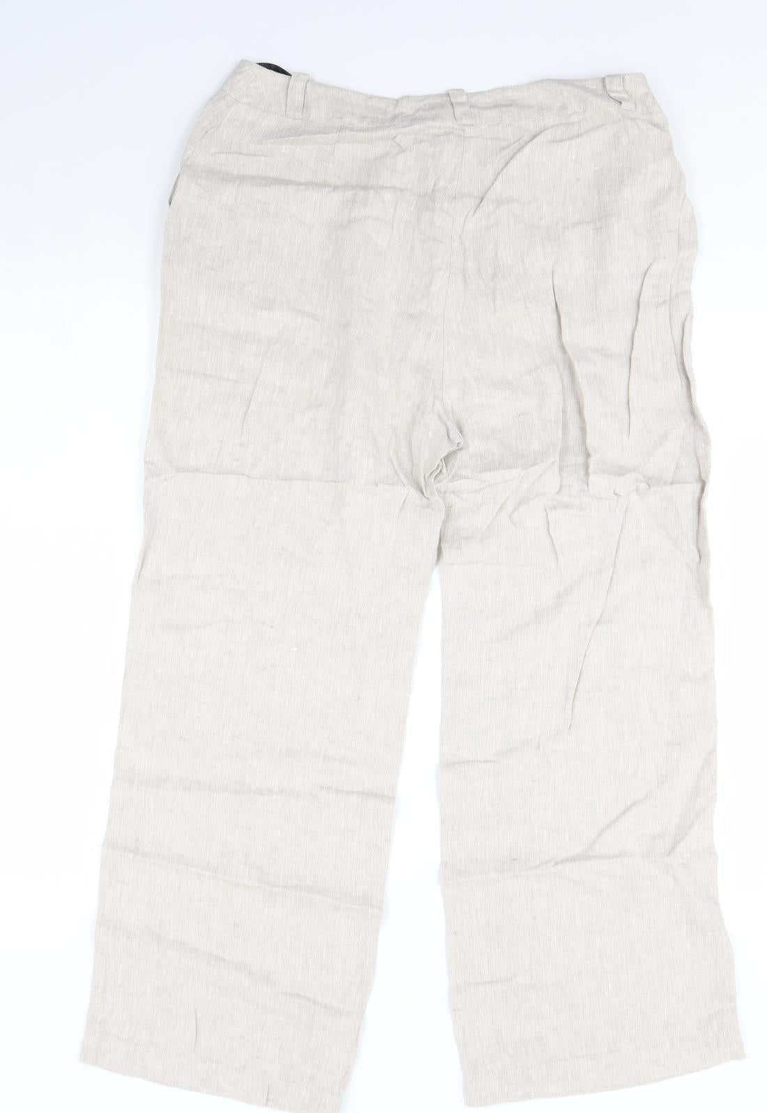 Womens UK Size 14 Principles Regular Fit  Beige Trousers