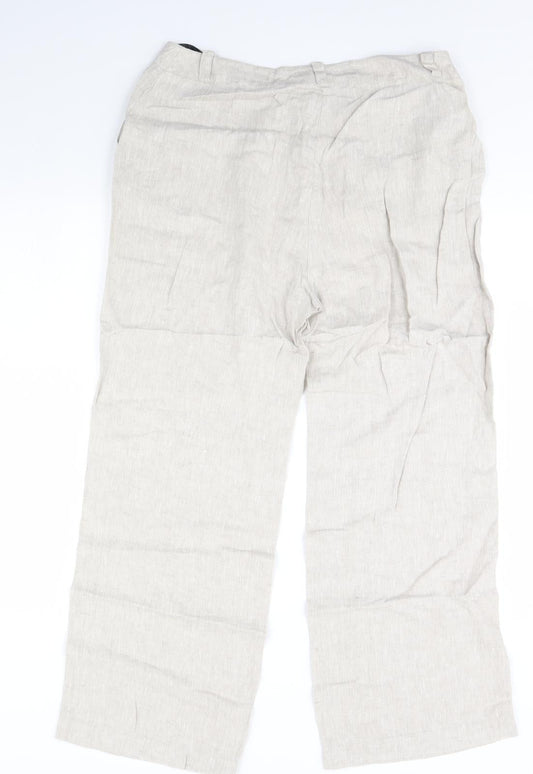 Womens UK Size 14 Principles Regular Fit  Beige Trousers