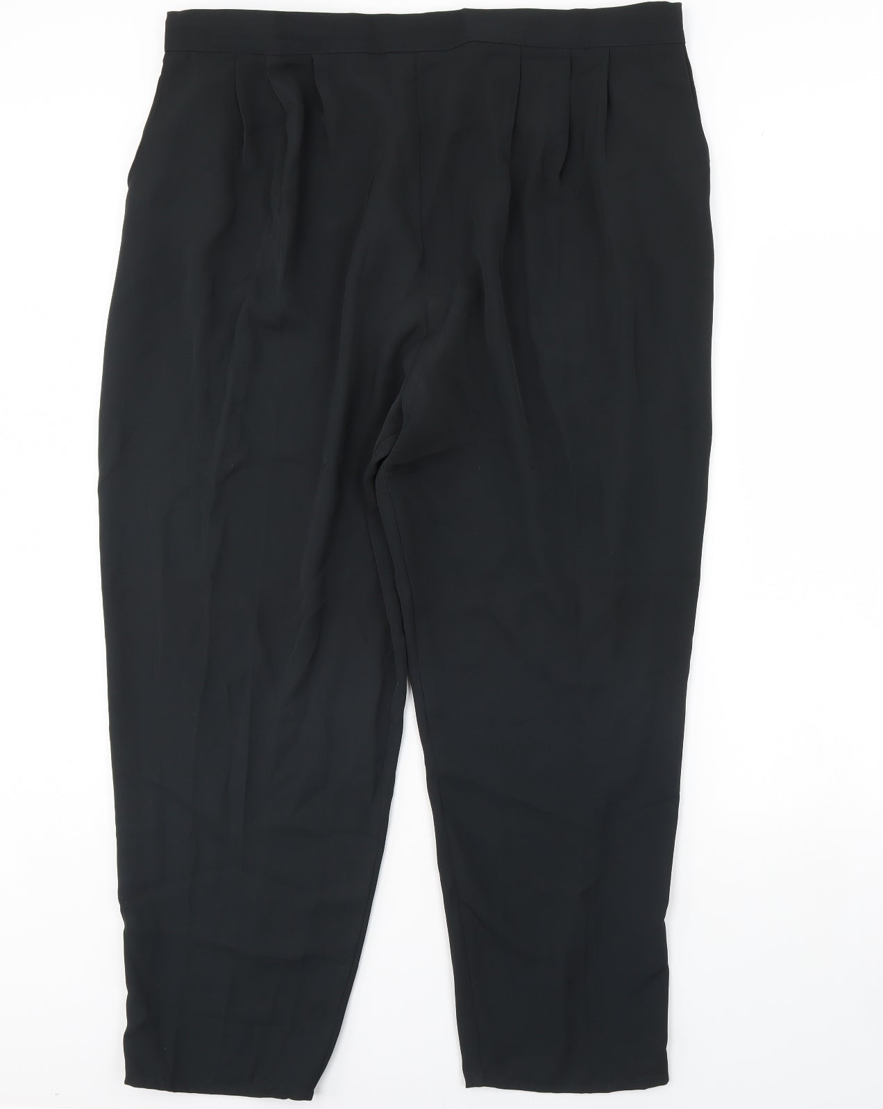 Womens UK Size 28 Preworn Regular Fit  Black Trousers