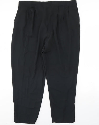 Womens UK Size 28 Preworn Regular Fit  Black Trousers