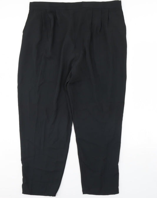 Womens UK Size 28 Preworn Regular Fit  Black Trousers