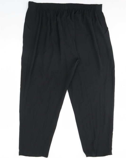 Womens UK Size 28 Preworn Regular Fit  Black Trousers