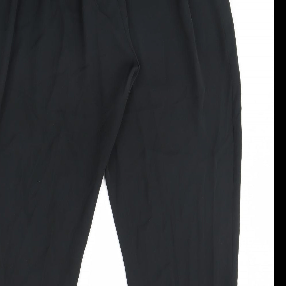 Womens UK Size 28 Preworn Regular Fit  Black Trousers
