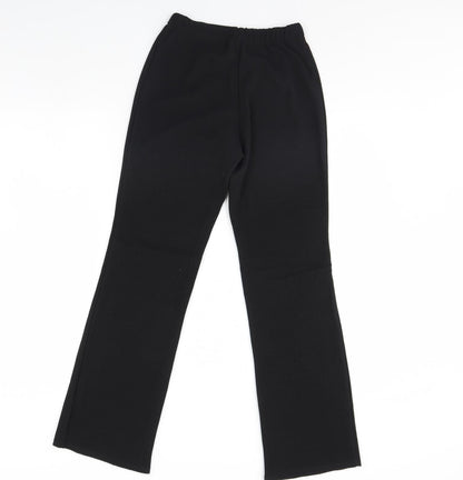 Womens UK Size 10 Preworn Regular Fit  Black Trousers
