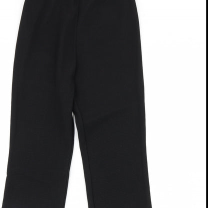 Womens UK Size 10 Preworn Regular Fit  Black Trousers