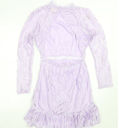 Love triangle Womens Purple   A-Line  Size 8
