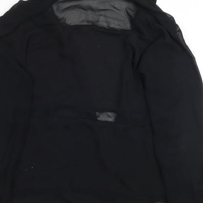Womens UK Size 10 Topshop Black Basic Button-Up