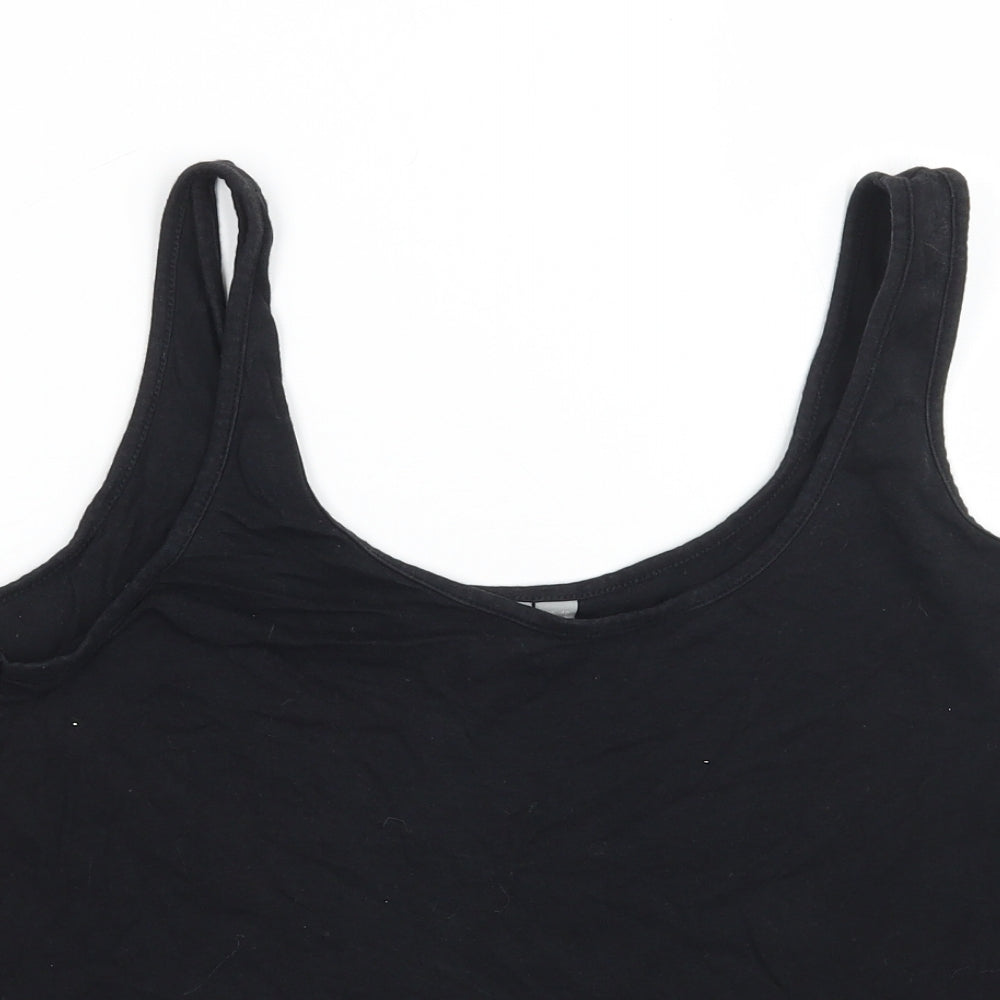 Womens UK Size 10 ASOS Black Basic Tank